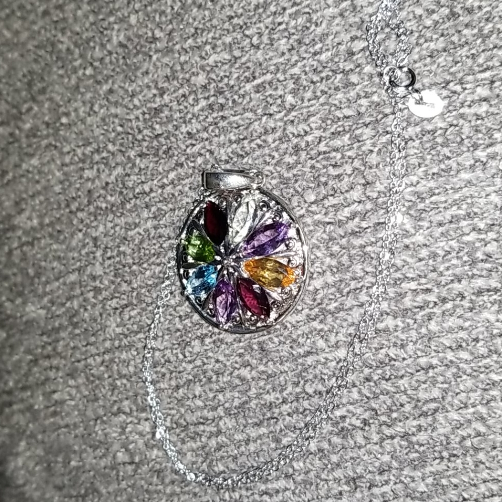 Queen Auth. Lorenzo 8.35 ctw Multi Color Gems Necklace - Picture 9 of 10